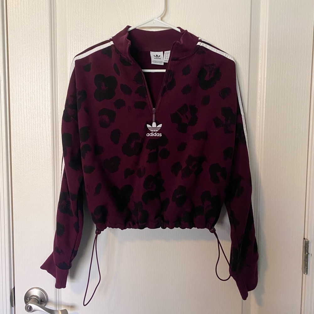Adidas Maroon Leopard Sweatshirt